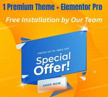 1 WordPress premium template + Elementor Pro + Free Installation
