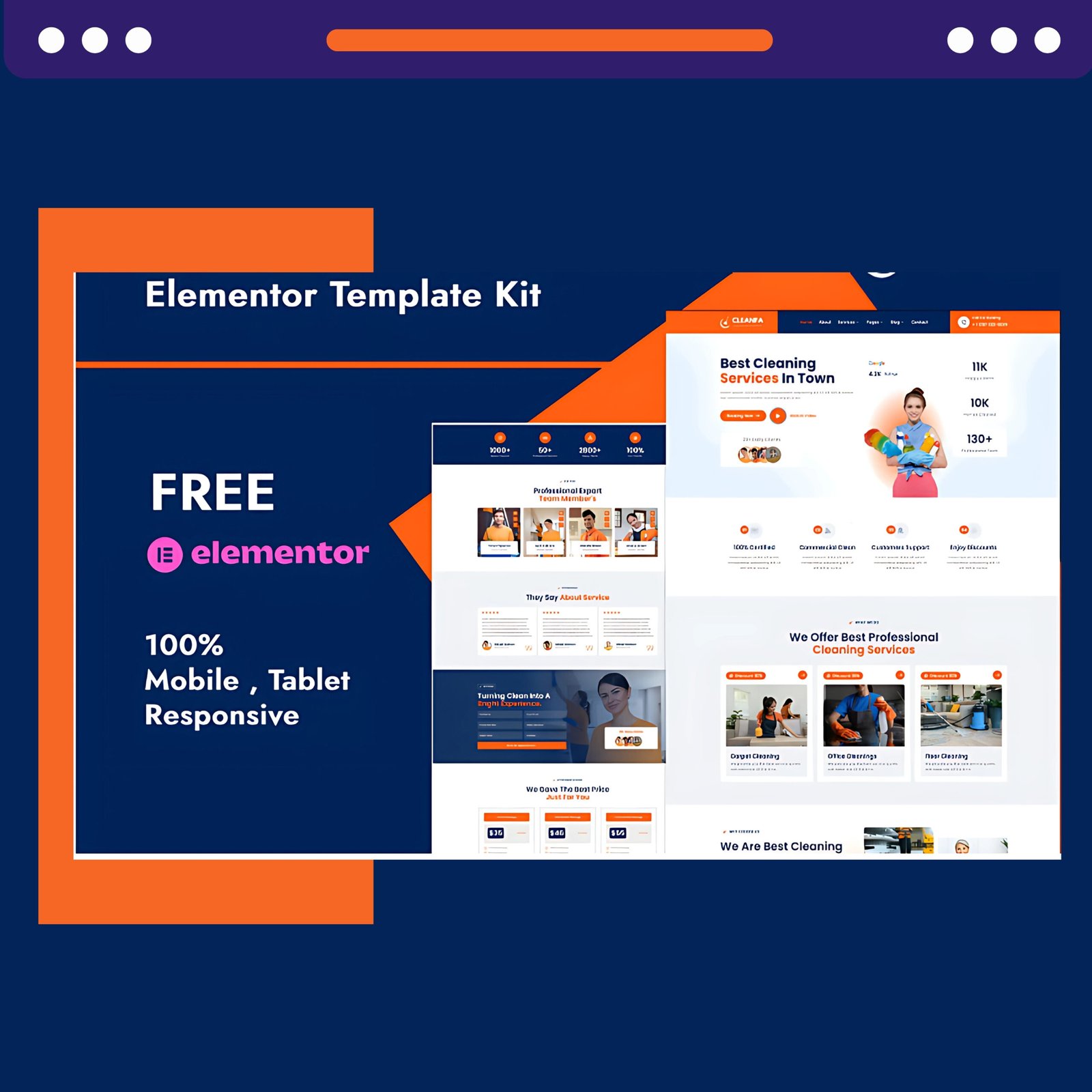 Cleanfa – Cleaning Services Elementor Template Kit
