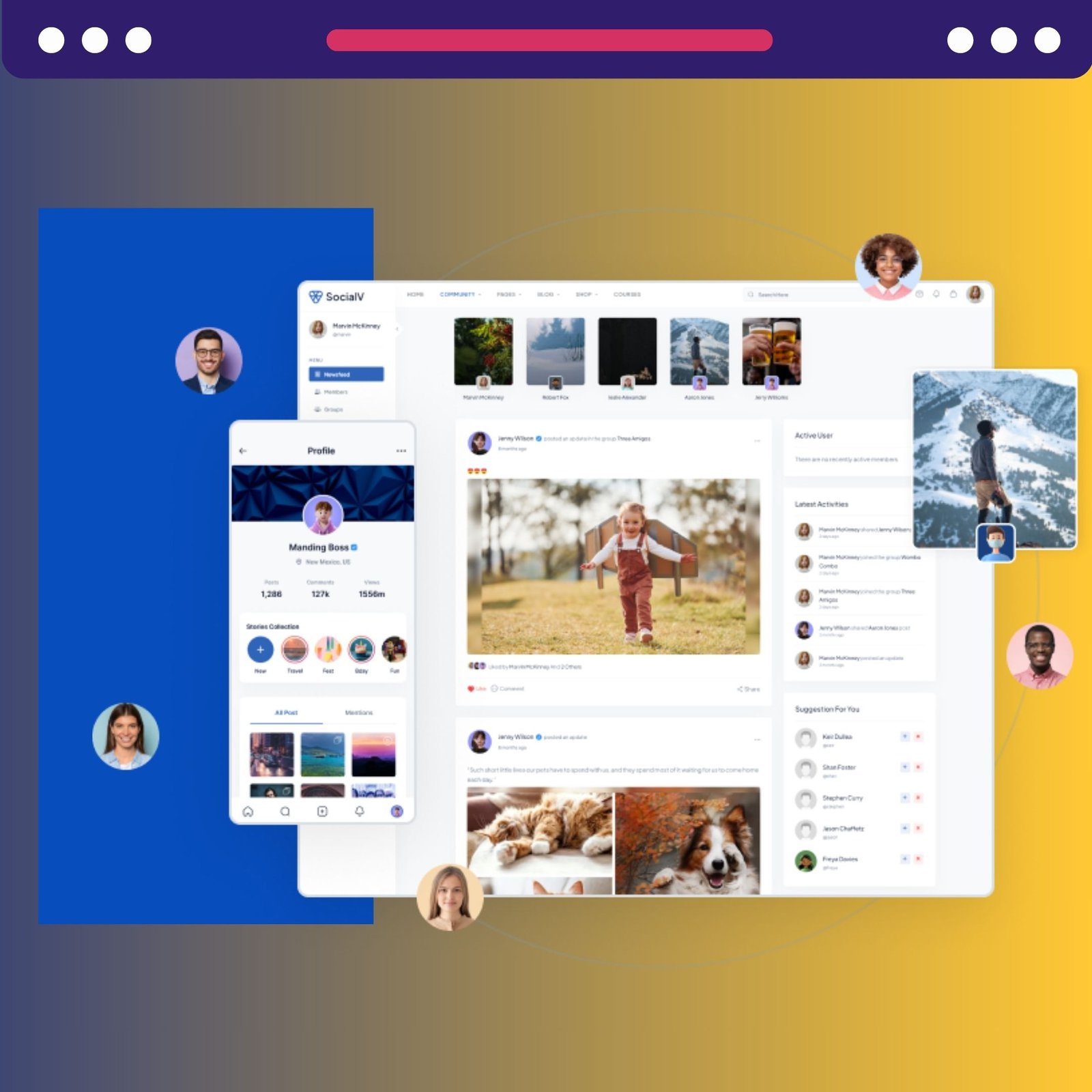 SocialV – Social Network and Community BuddyPress Theme